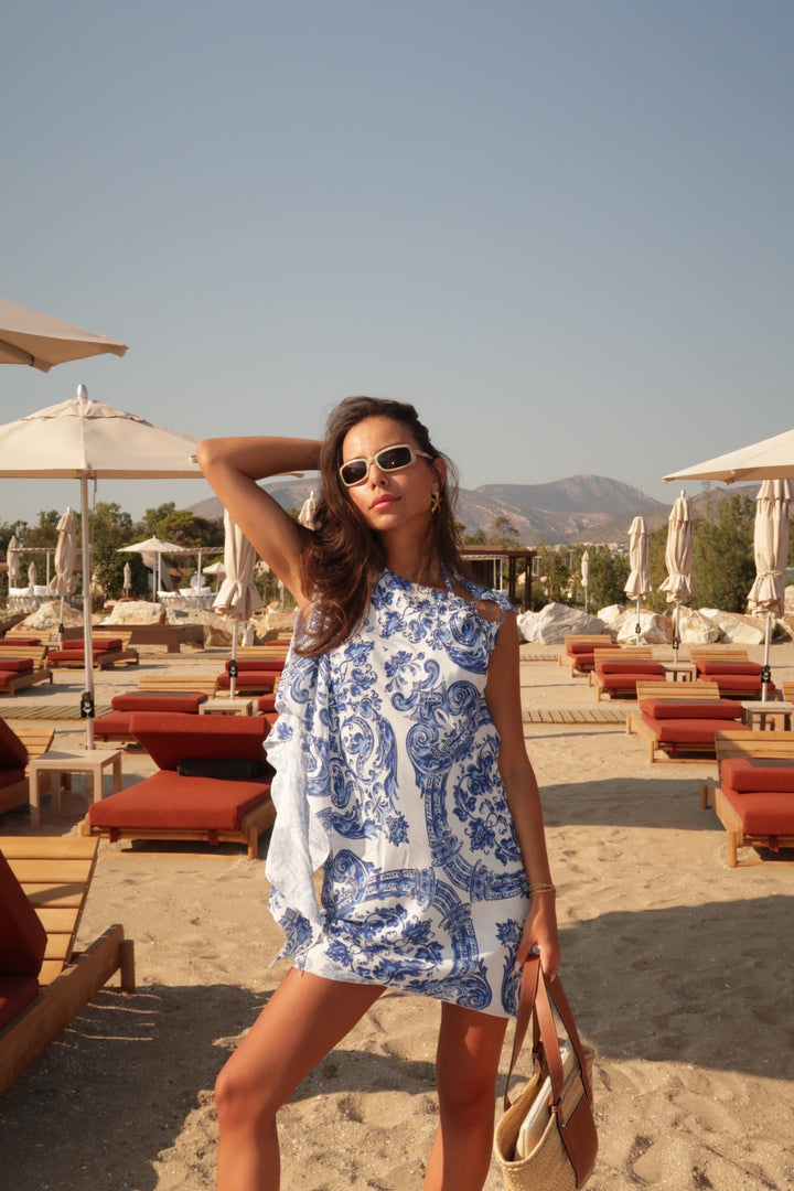 Paros Positano Blue Dress