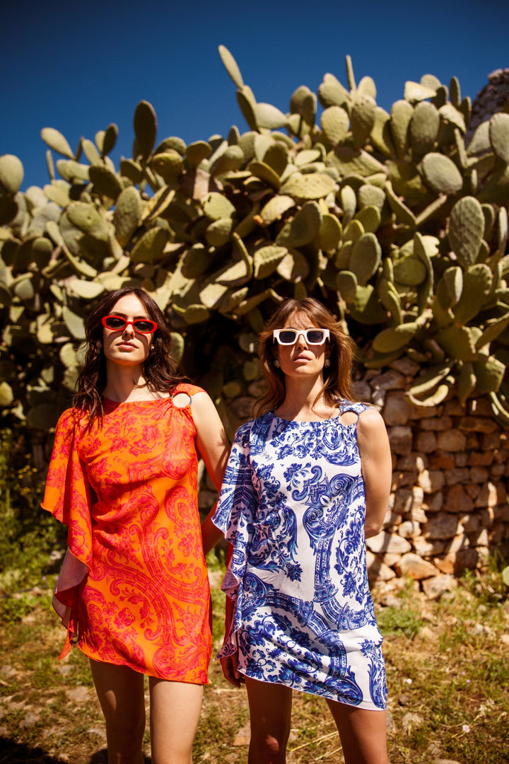 Paros Positano Blue Dress