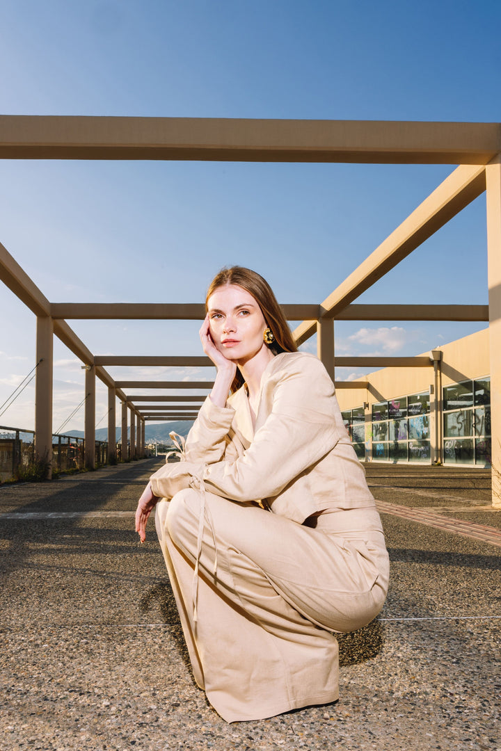Tenerife Beige  Cropped  Blazer