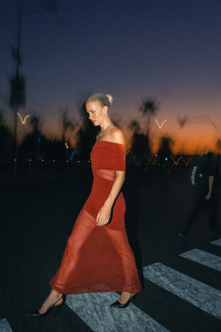 Whisper Maxi Red Dress