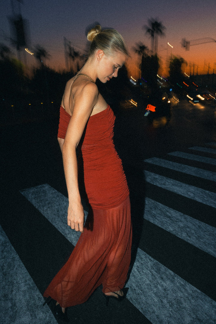 Whisper Maxi Red Dress