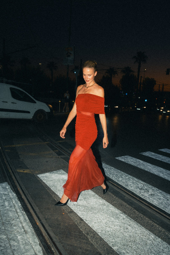 Whisper Maxi Red Dress
