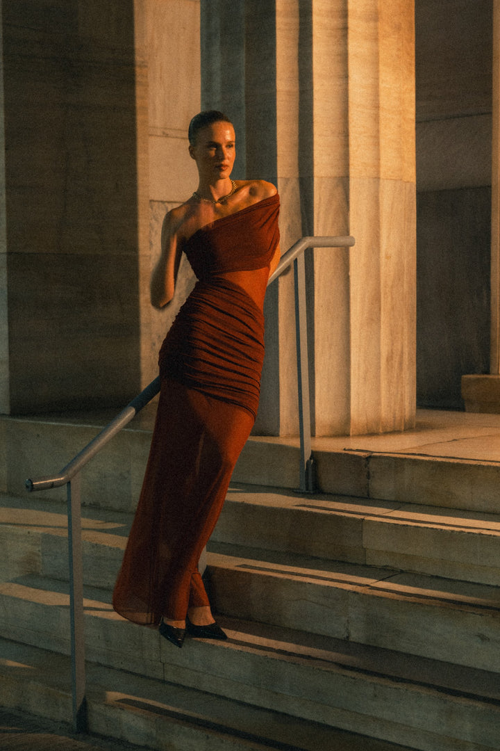 Whisper Maxi Red Dress