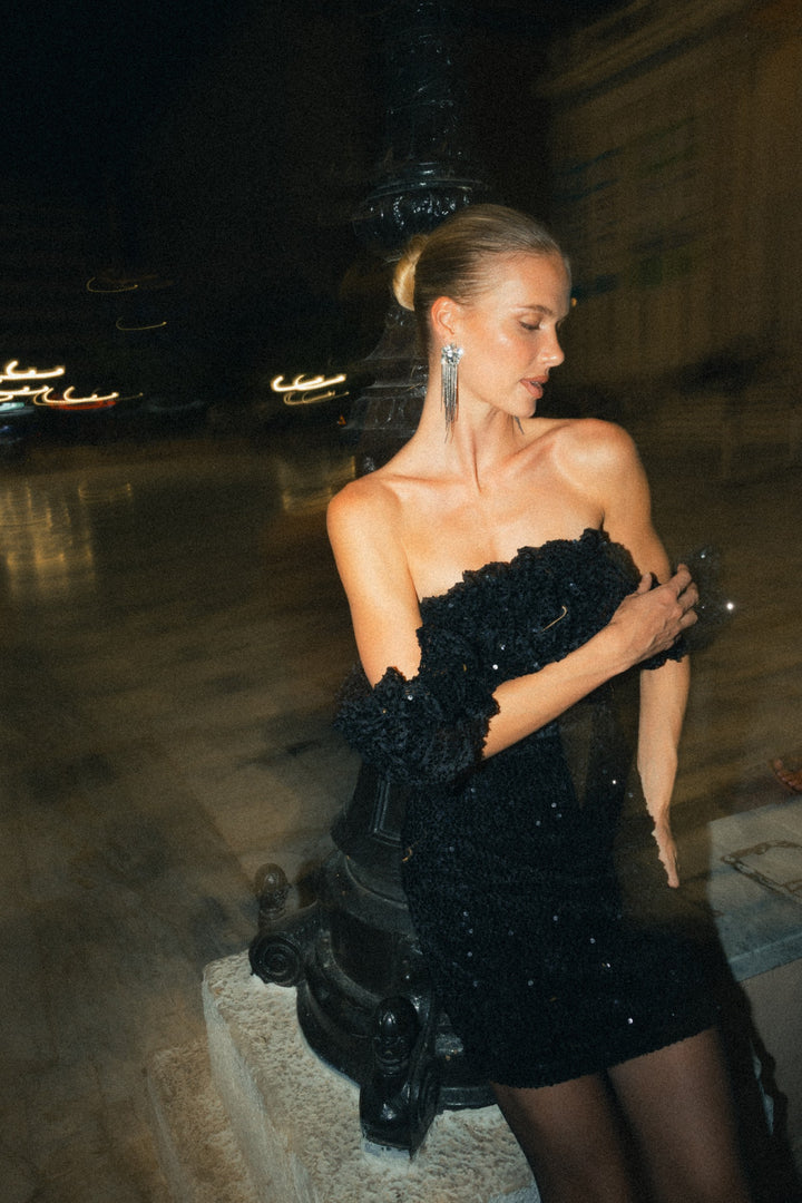 Cannes Velvet Sequins Dress