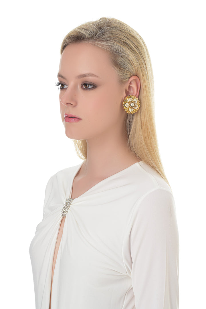 Bora Bora White Earrings