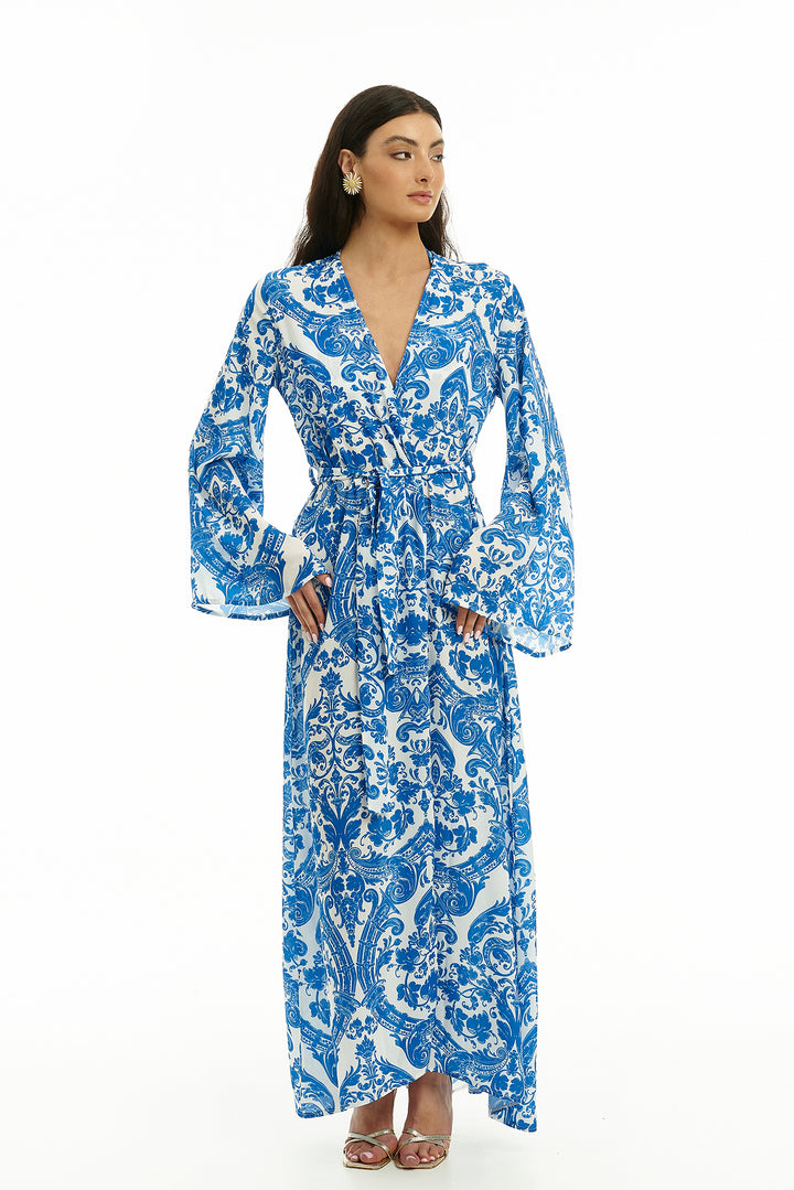 Lugano Paros Blue Kimono