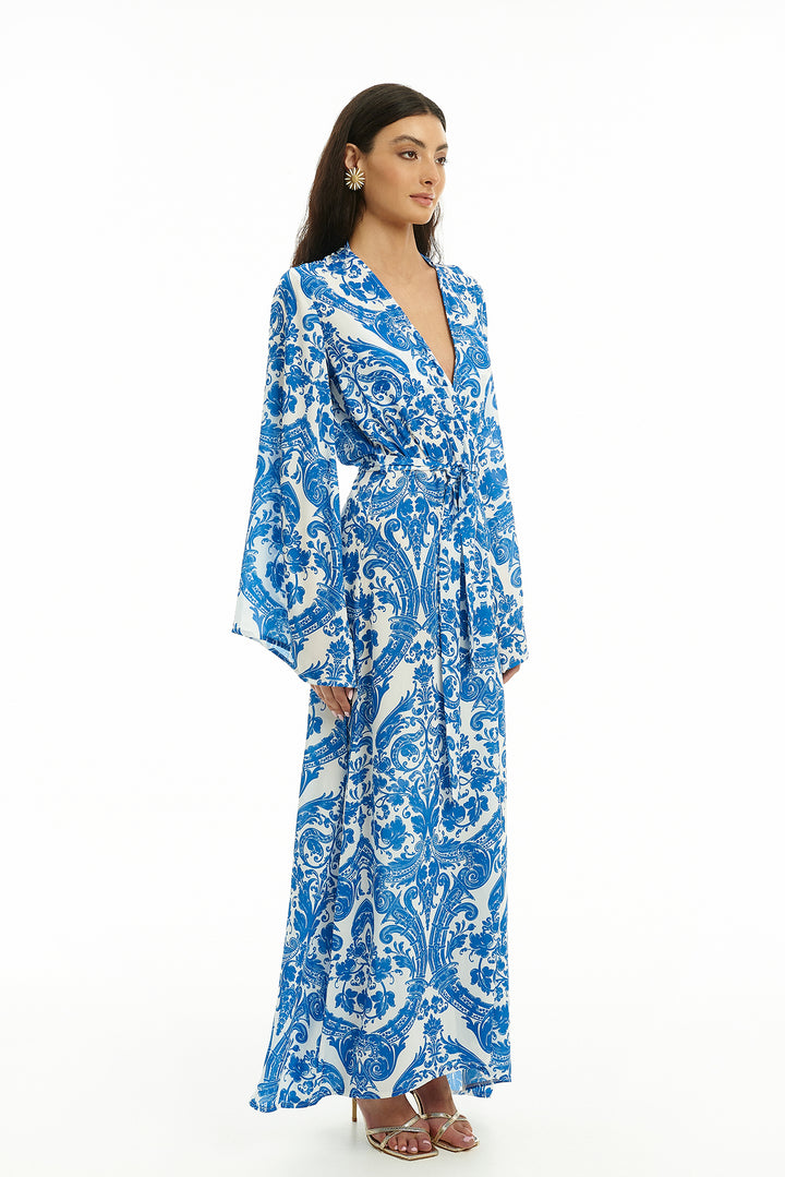 Lugano Paros Blue Kimono