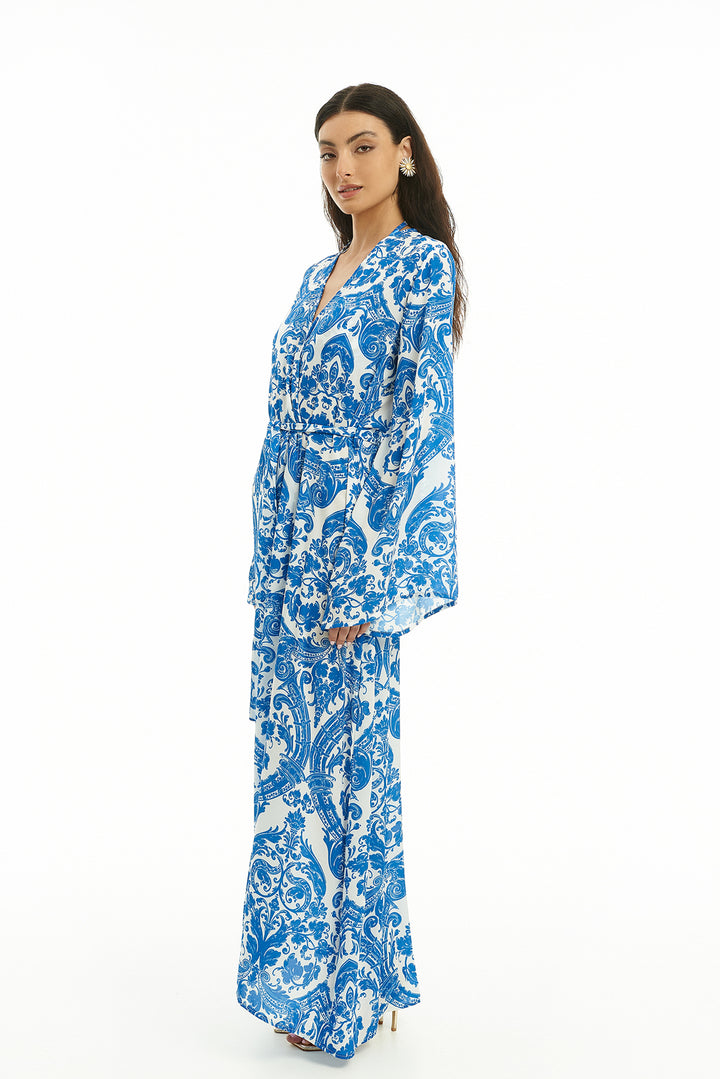Lugano Paros Blue Kimono