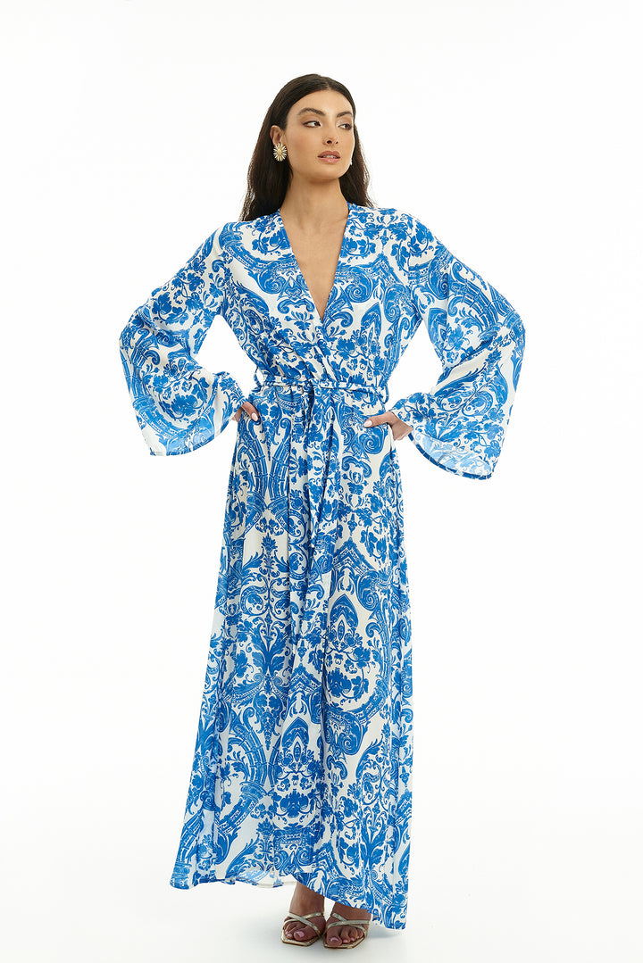 Lugano Paros Blue Kimono