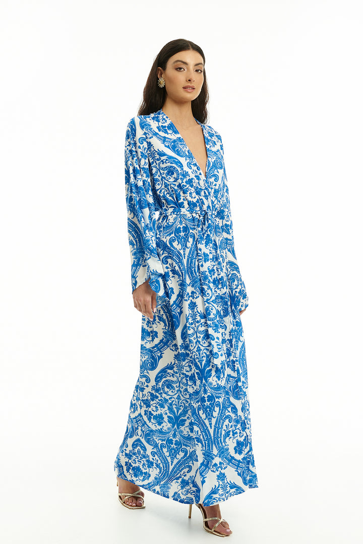 Lugano Paros Blue Kimono