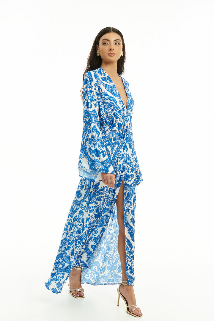 Lugano Paros Blue Kimono