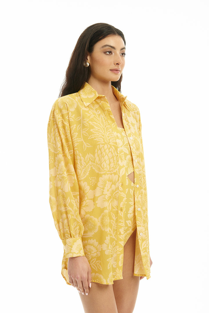 Corfu Yellow Chiffon Shirt