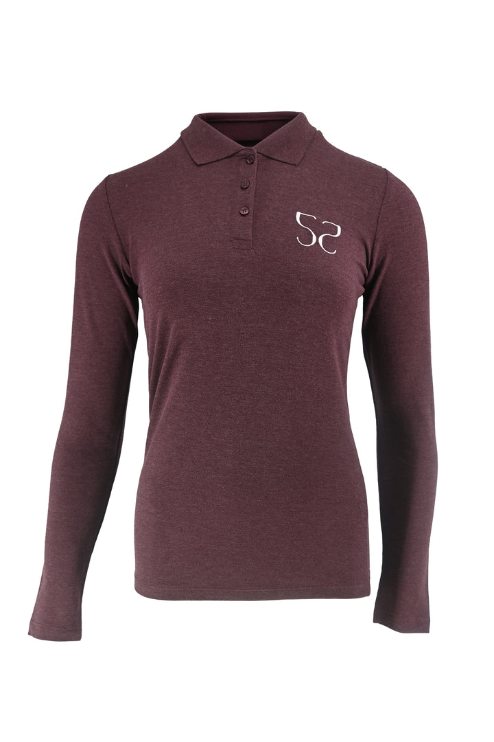 5pm Burgundy Long-sleeve Polo