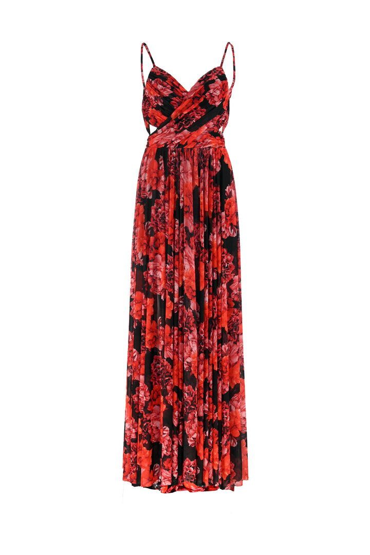 Blossom Black Maxi Print Dress