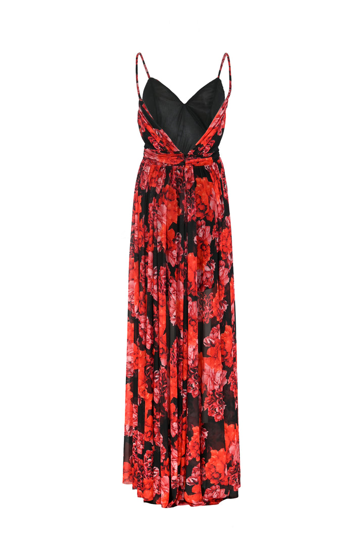 Blossom Black Maxi Print Dress