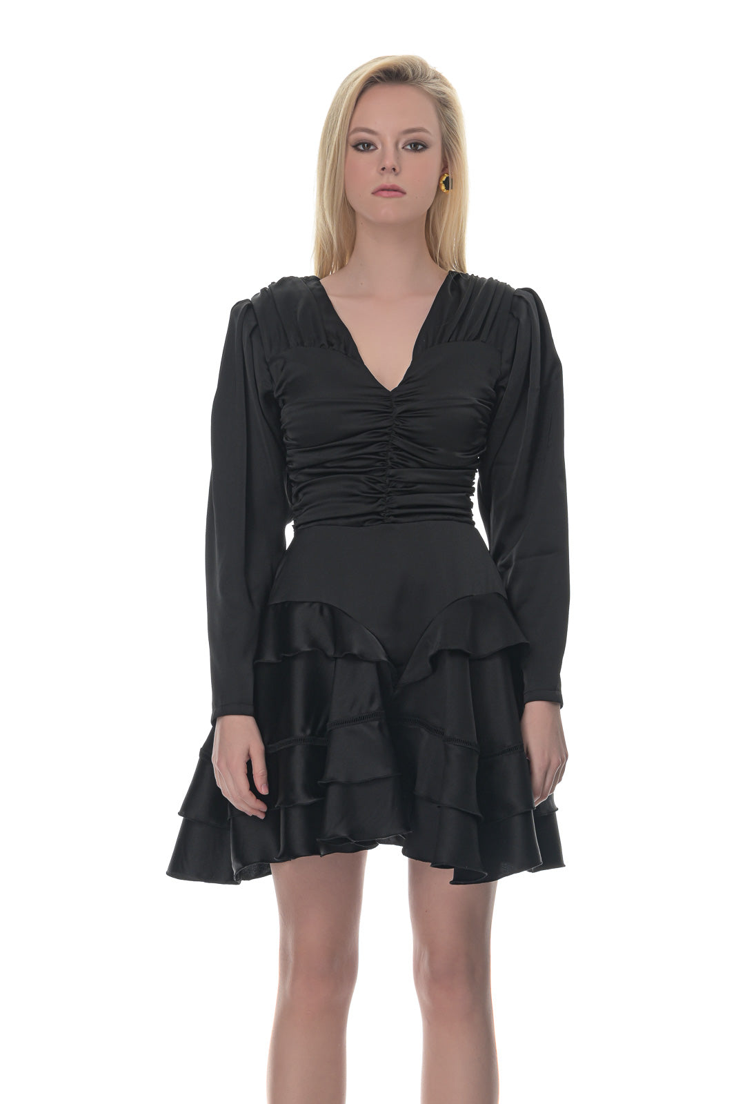 Cascade Dress Black