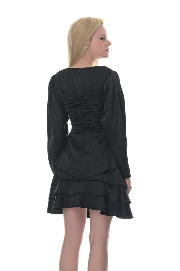 Cascade Dress Black