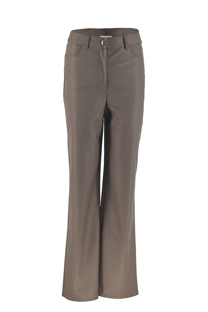 Slick Eco-Leather Grey Trousers