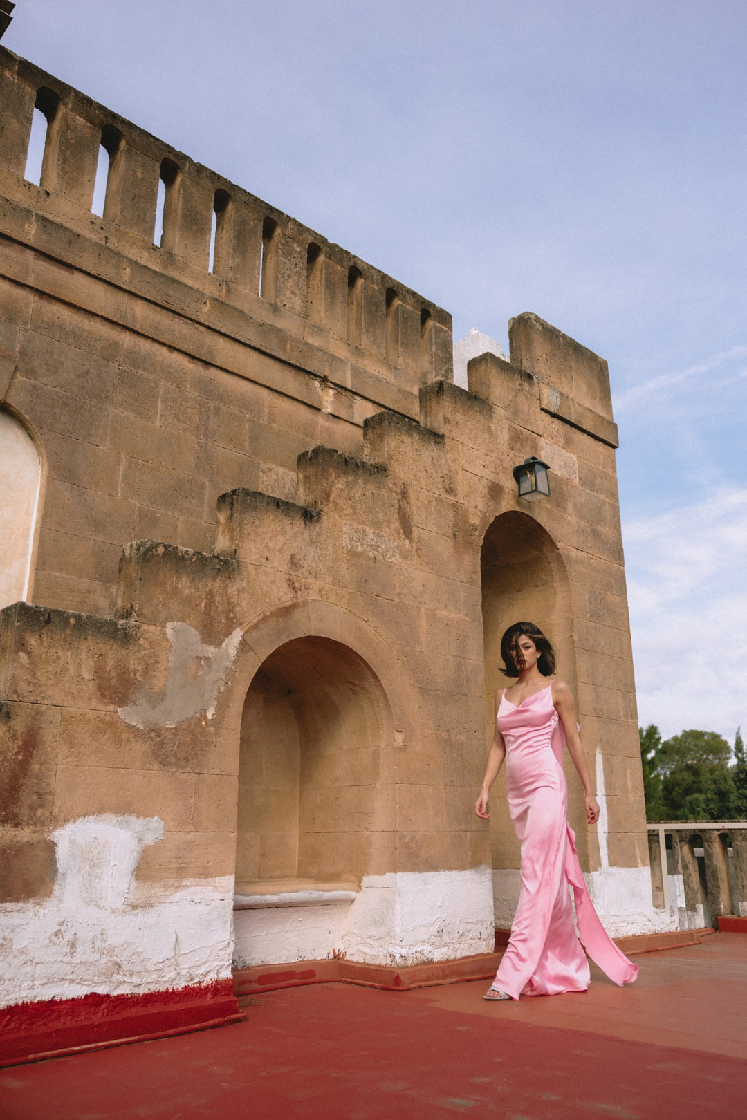 Charm Pink Satin Dress