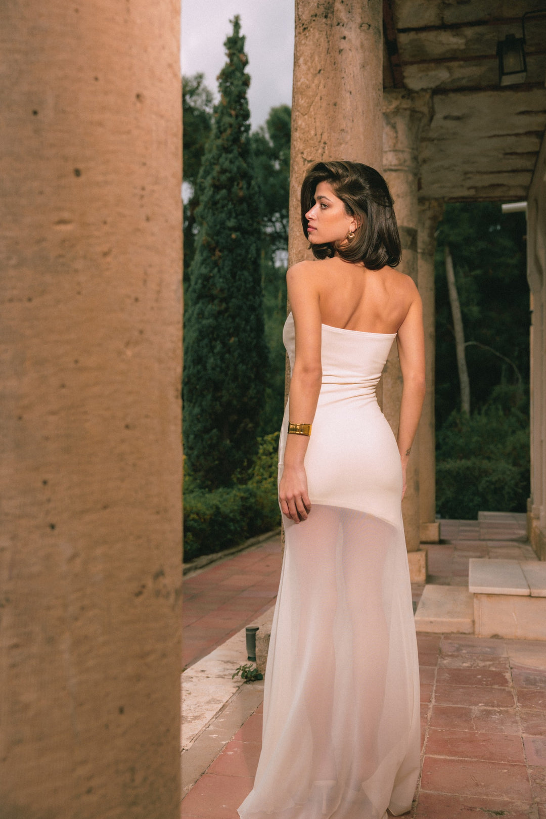 Eve Strapless Butter Yellow Dress