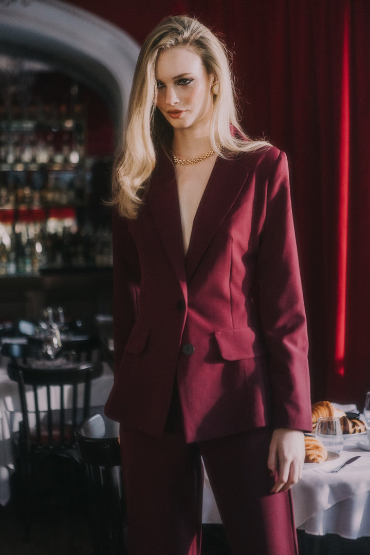 Soho Burgundy Blazer