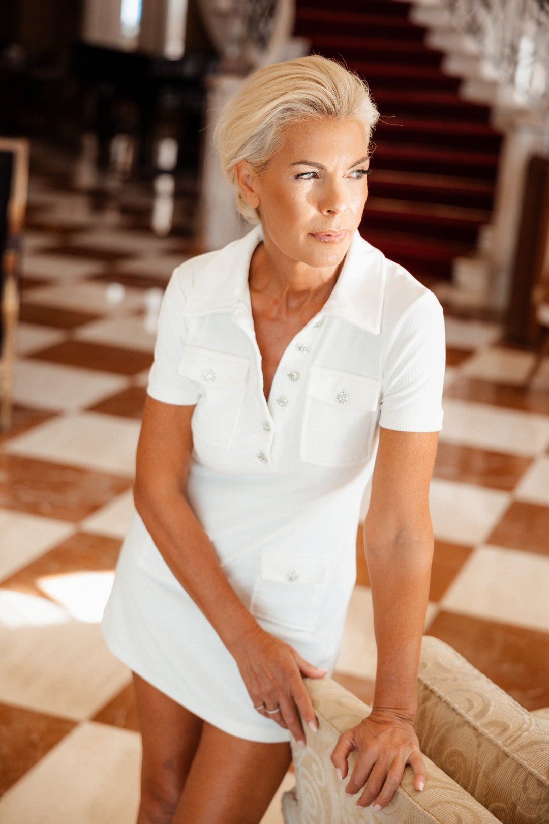 Suite Velvet White Dress