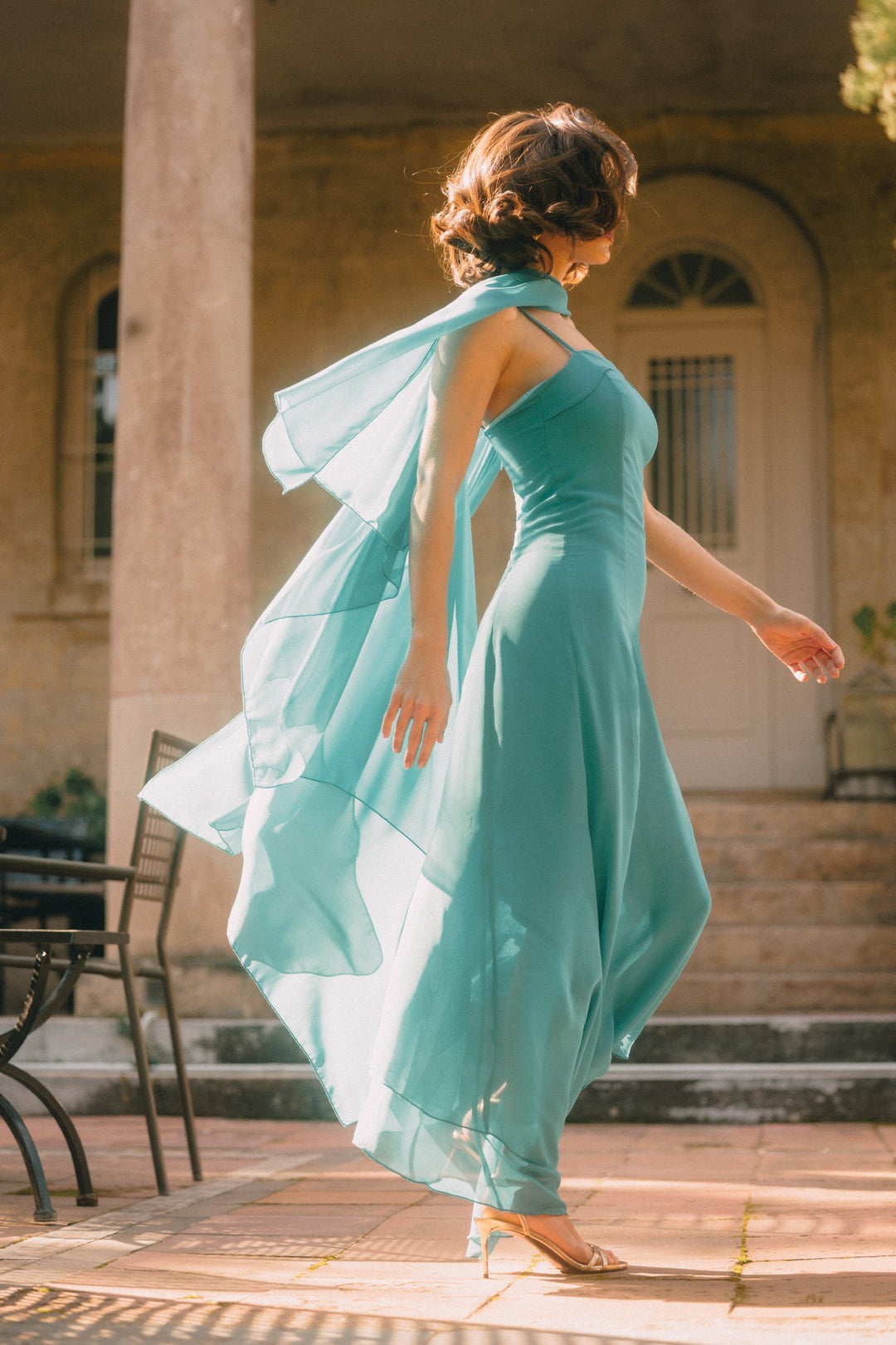Aqua Blue Dress Blue / L