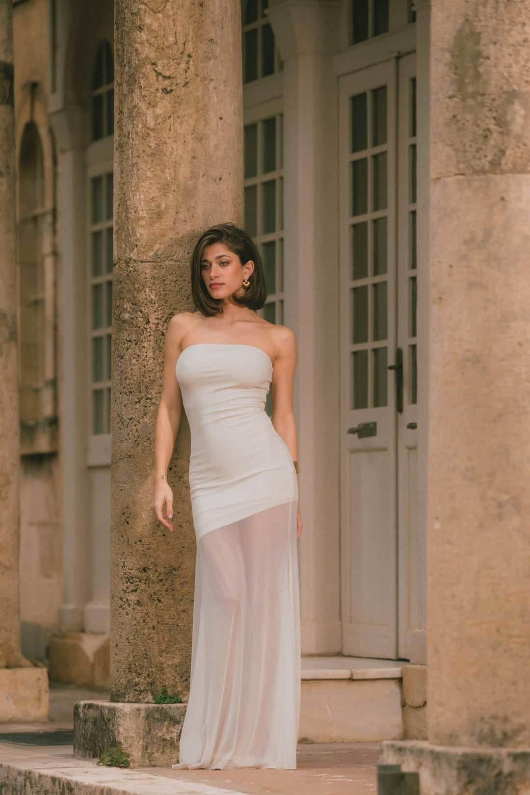 Eve Strapless Butter Yellow Dress