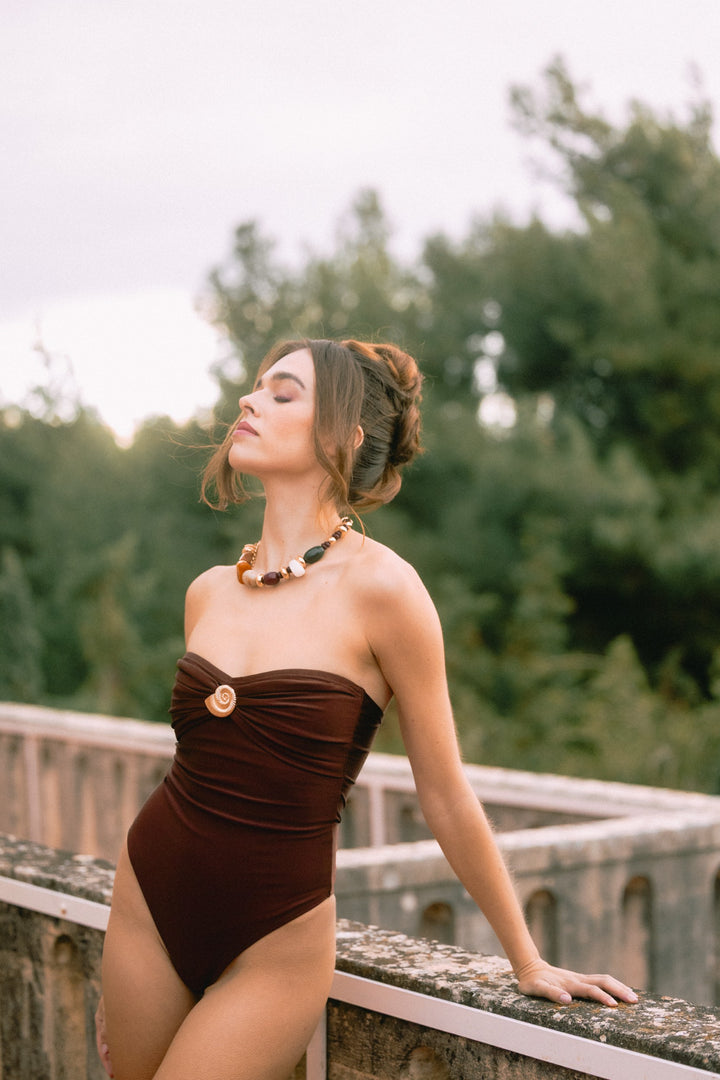 Coral Brown Swimmsuit