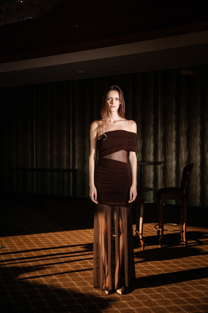 Whisper Maxi Brown Dress