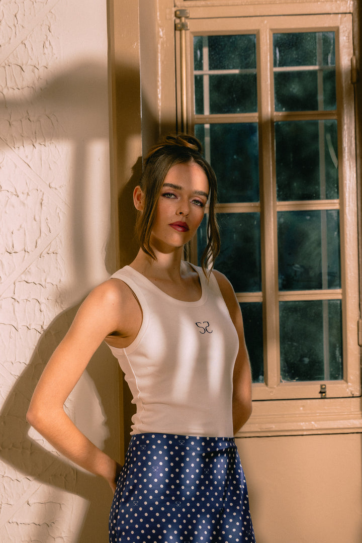 Spell White Tank Top