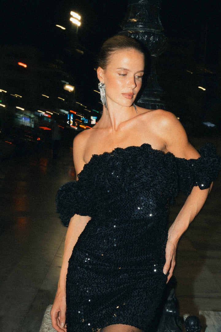 Cannes Velvet Sequins Dress