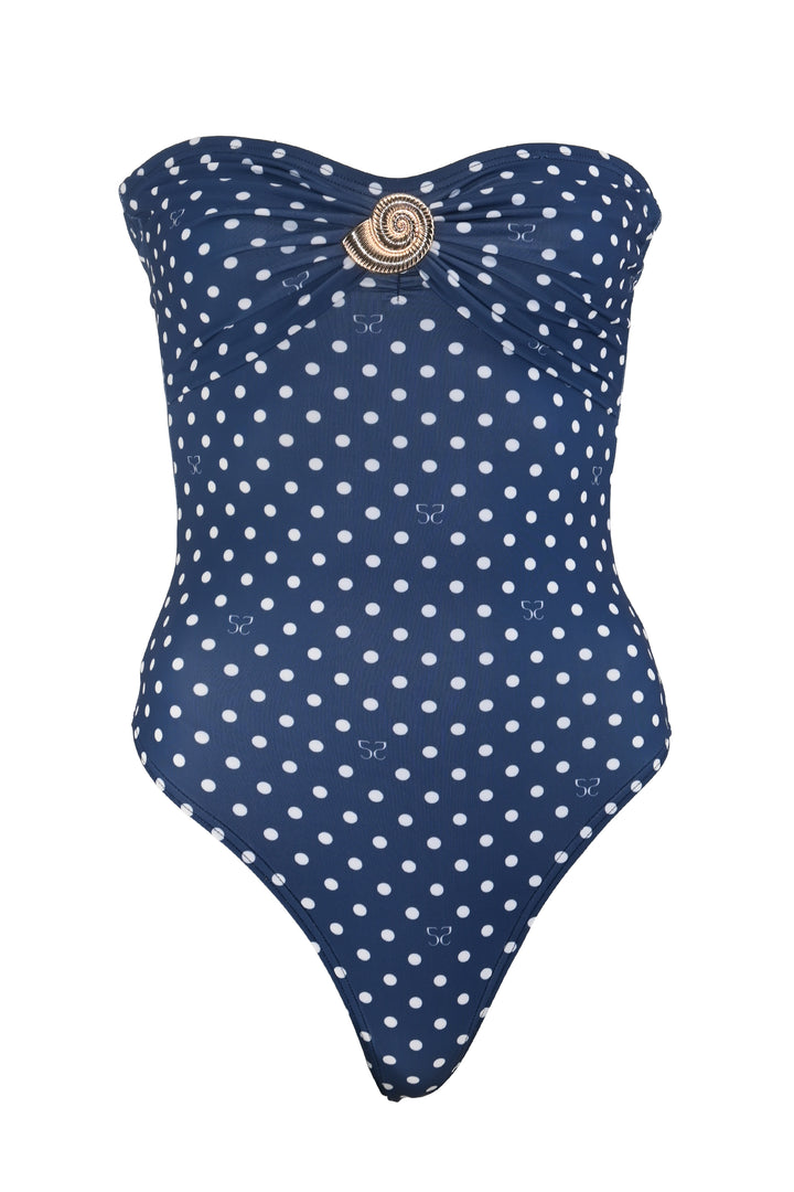Coral Polka Dot Swimmsuit