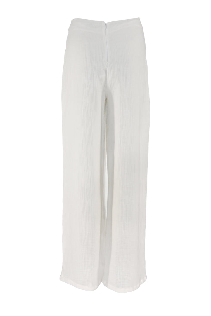 Coral White Trousers