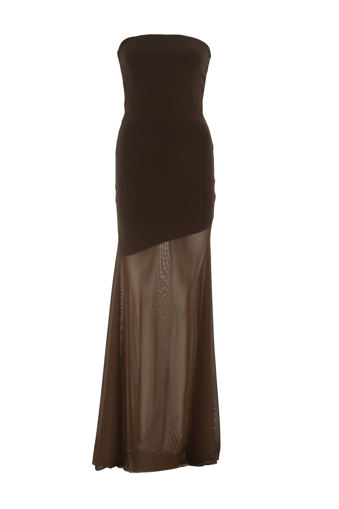 Eve Strapless Brown Dress