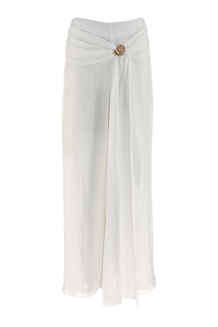 Coral White Trousers