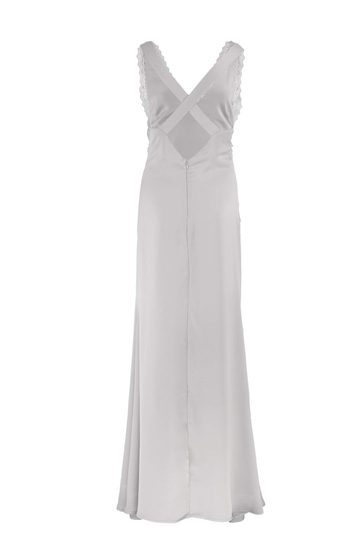 Again White Satin Dress