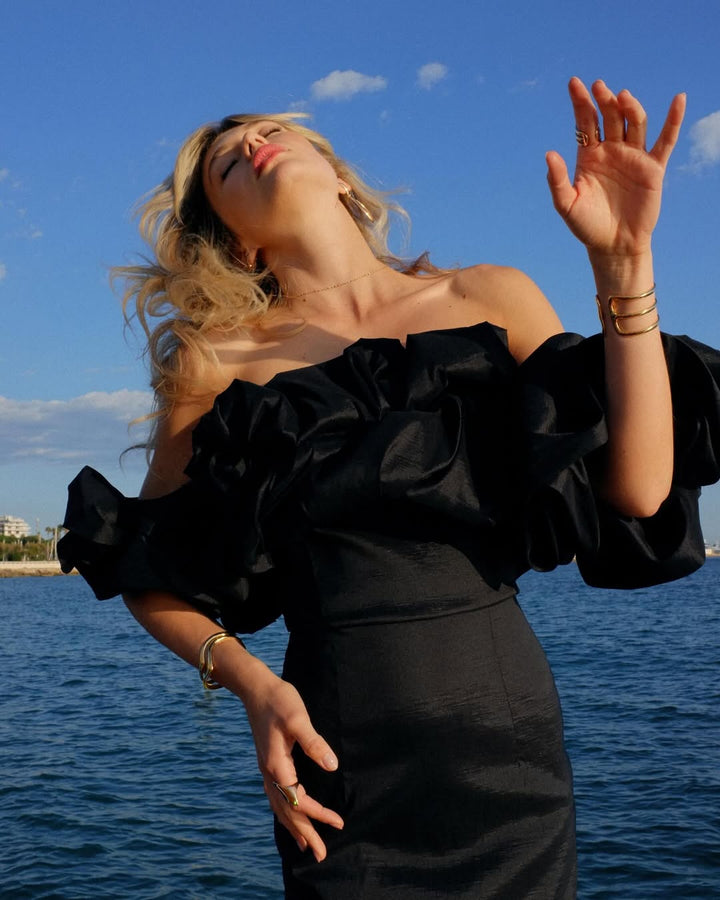Cannes Black Maxi Dress