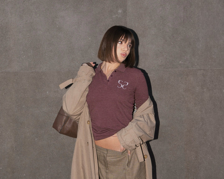 5pm Burgundy Long-sleeve Polo