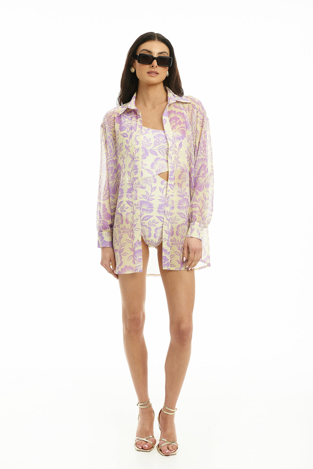 Corfu Lilac Chiffon Shirt