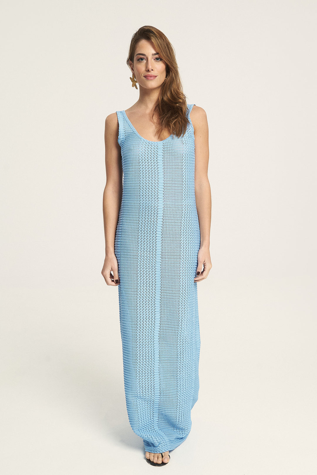 Framed Blue Dress