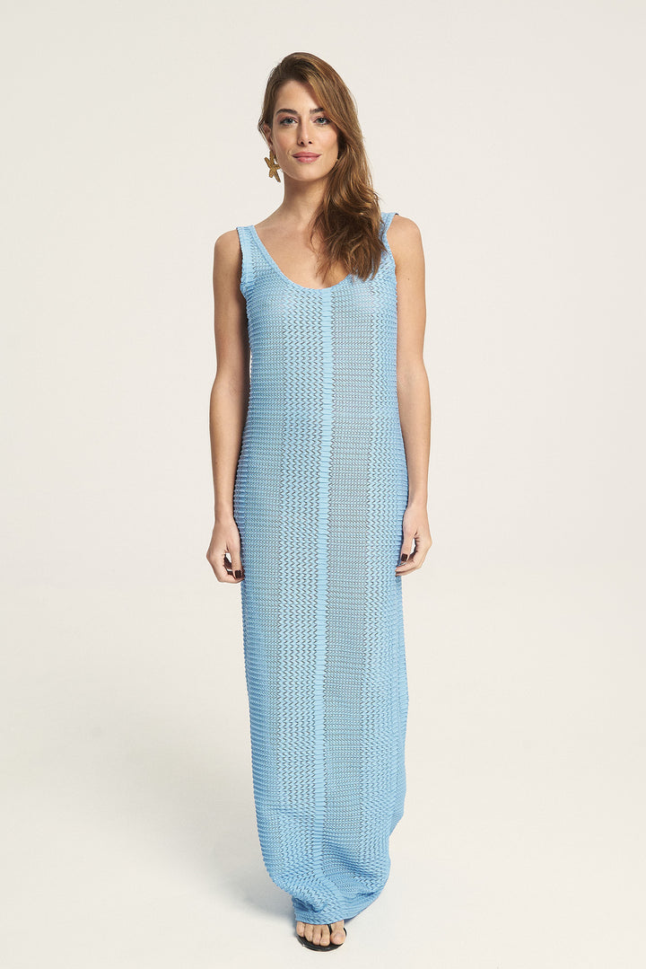 Framed Blue Dress
