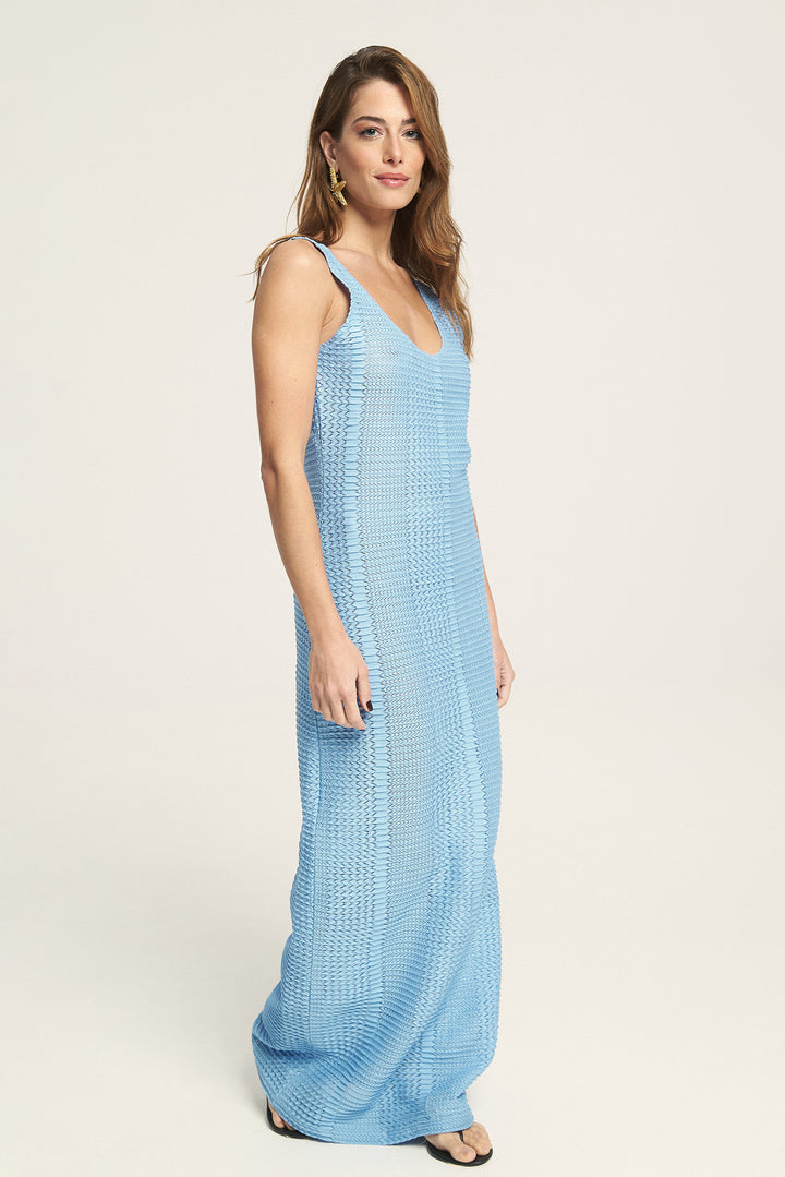 Framed Blue Dress