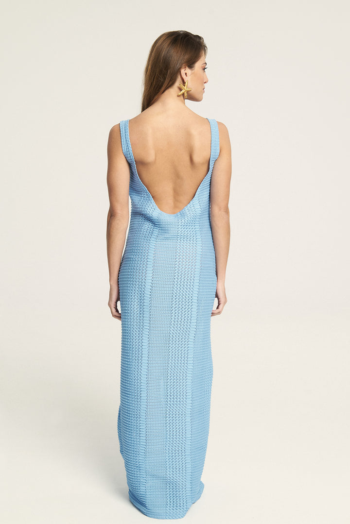 Framed Blue Dress
