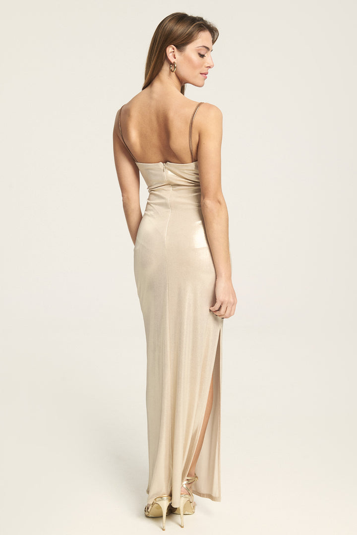 Do It for the Plot Gold Dress