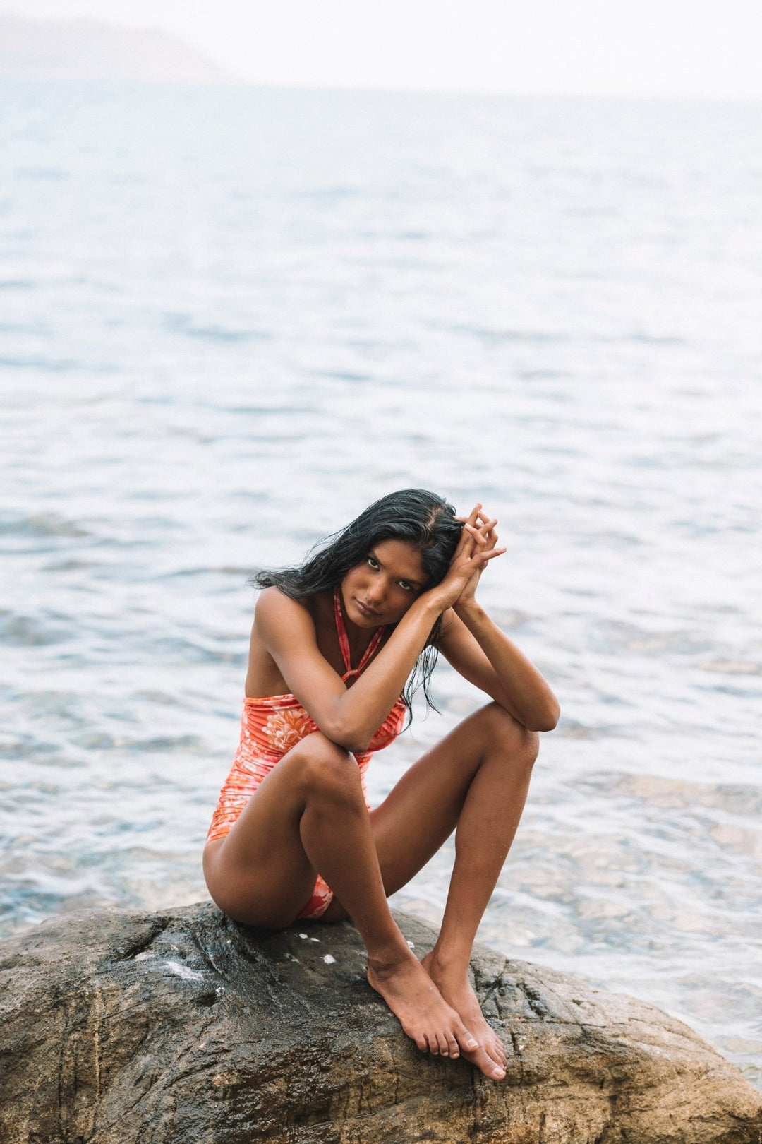 Azalea Orange One Piece - 5pm - swimming suits